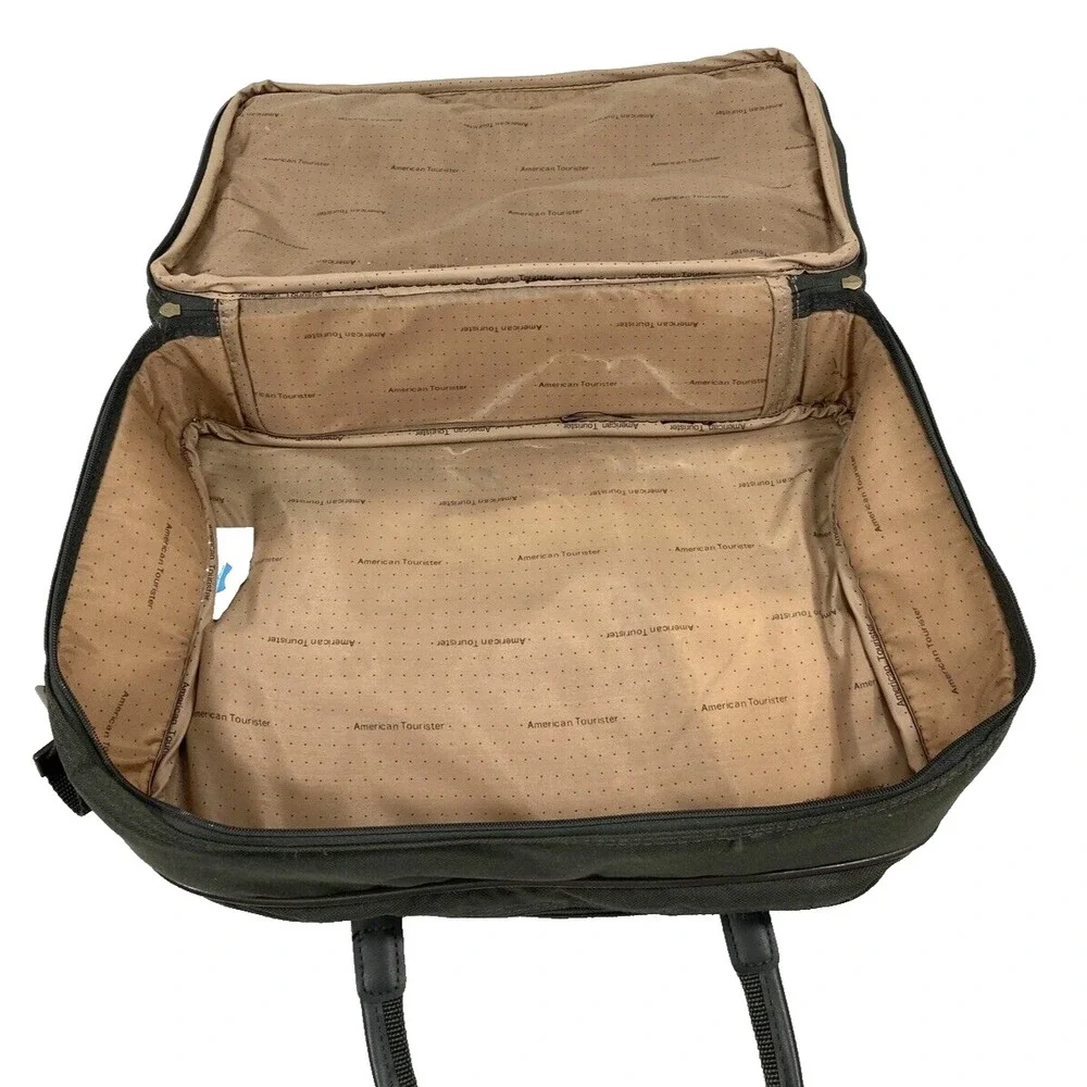 American Tourister Carry On Soft Side Overnight Luggage Tote Olive Color w/Strap